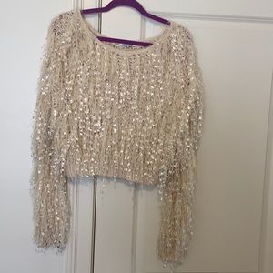 cream boutique sweater. size small. worn once